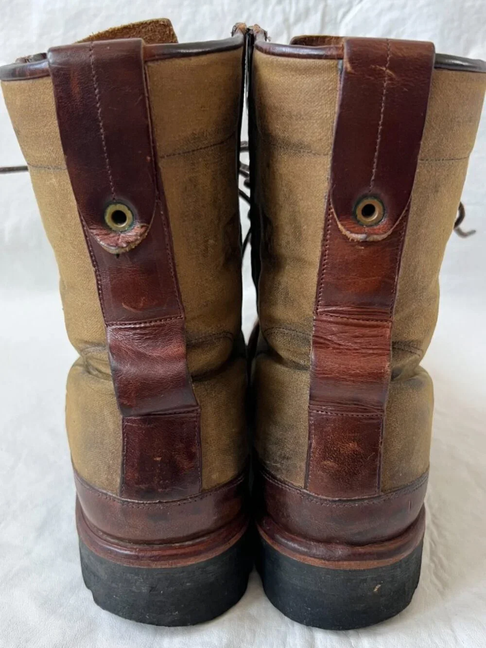 Timberland Boot Company Tackhead leather brown lace up mens 8 combat lug soles